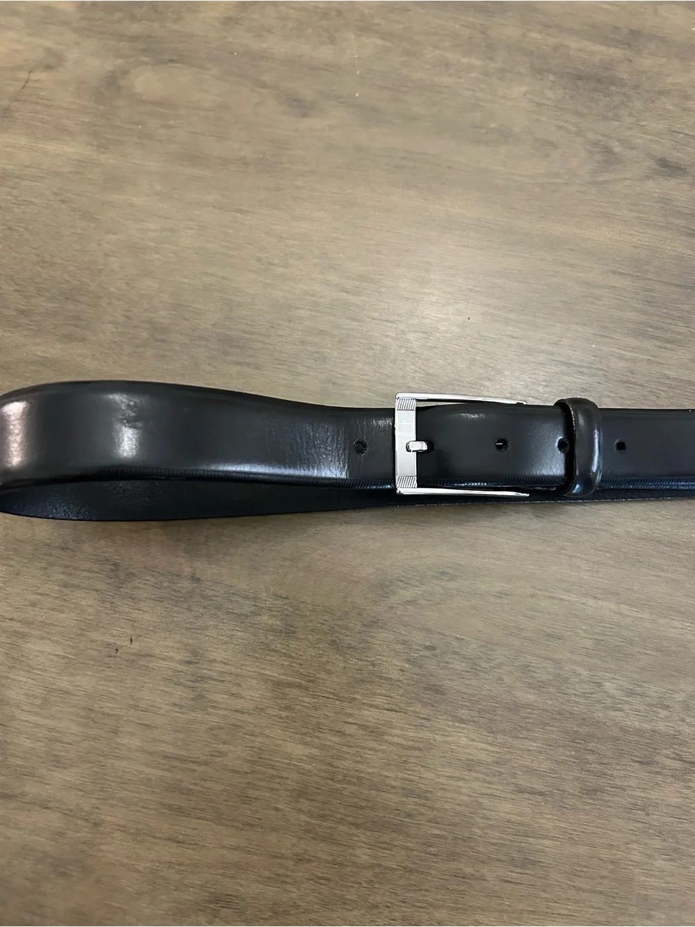 Classic Black Leather Men's Belt